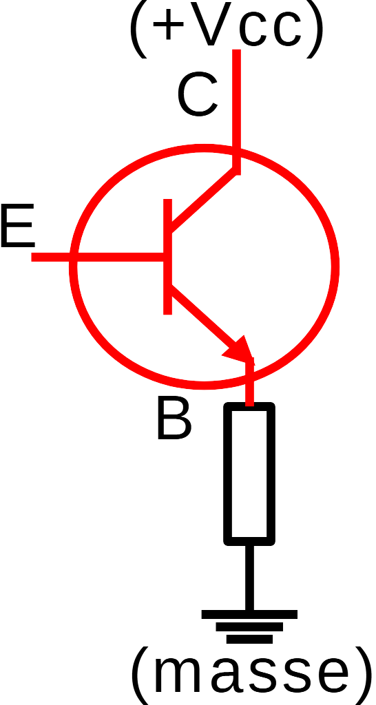 schéma d'un transistor